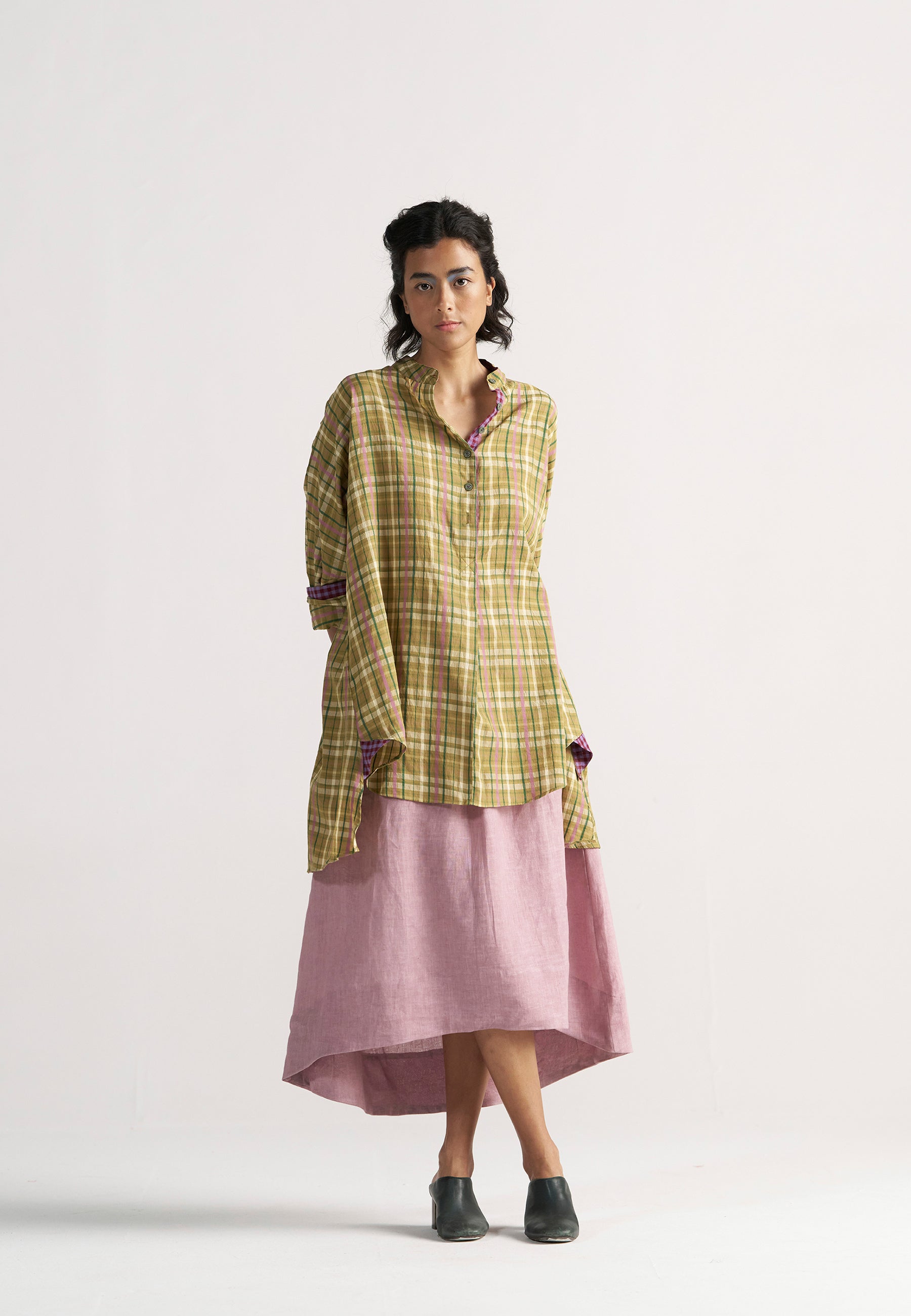 Checkmate Picnic Yellow Checkered Shirt TOPS IKKIVI