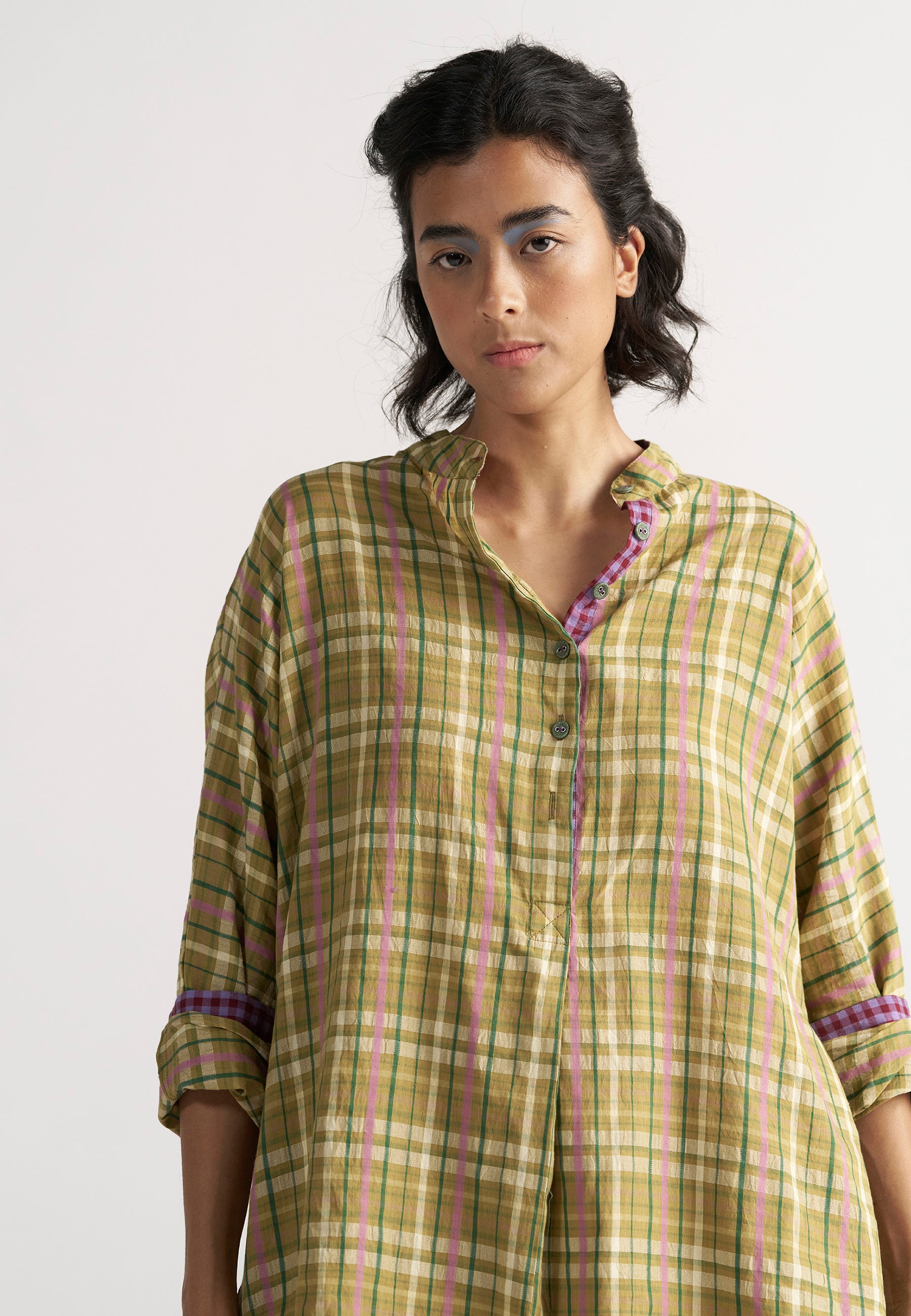 Checkmate Picnic Yellow Checkered Shirt TOPS IKKIVI