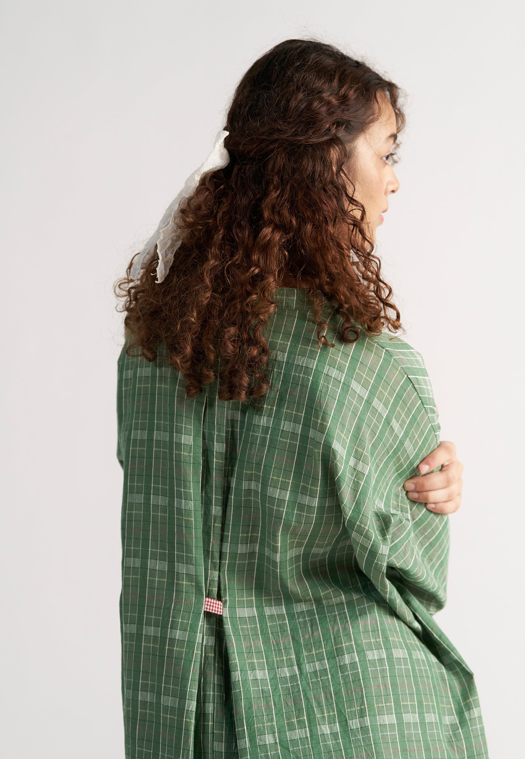 Checkmate Green Checkered Shirt TOPS IKKIVI