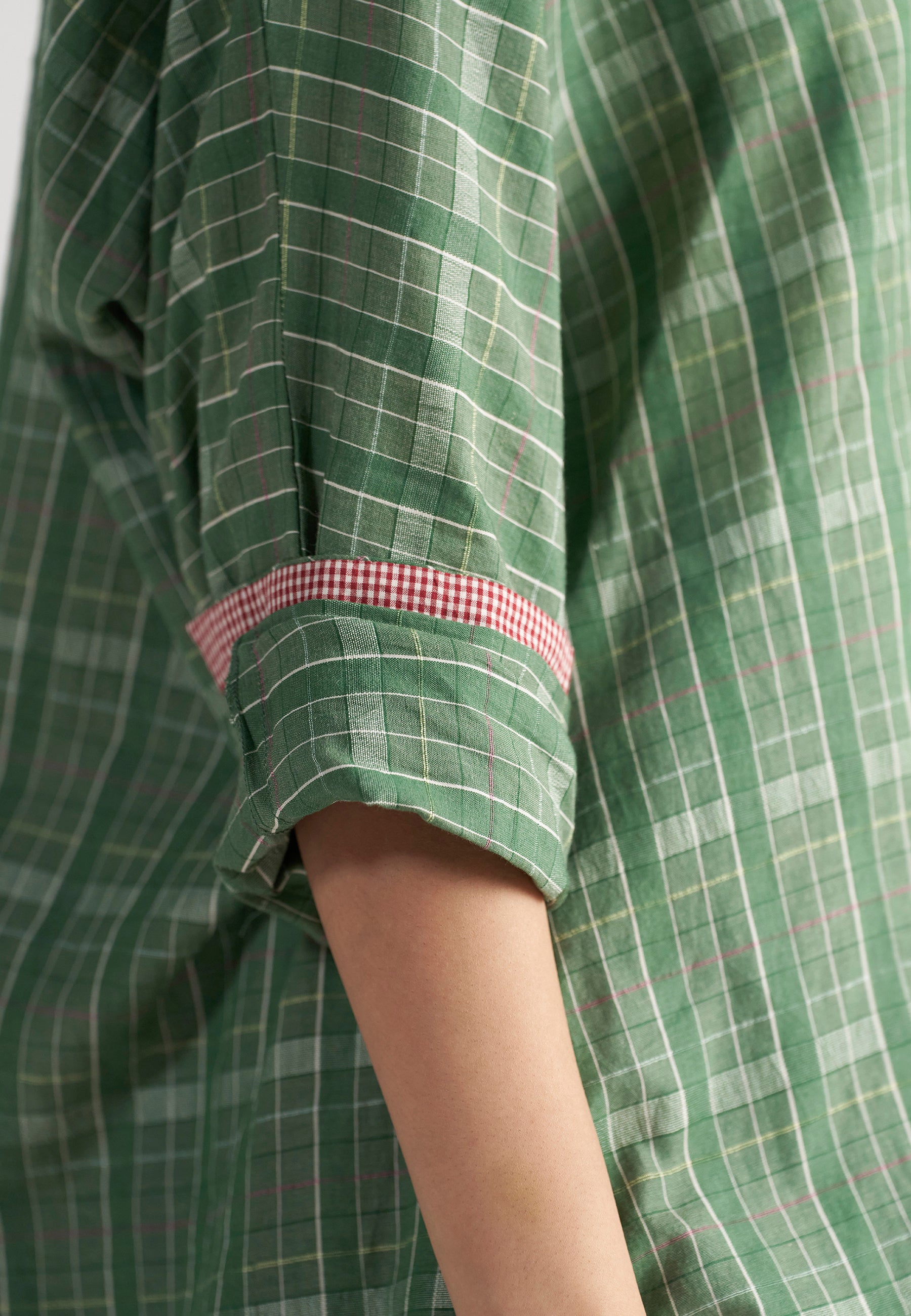 Checkmate Green Checkered Shirt TOPS IKKIVI