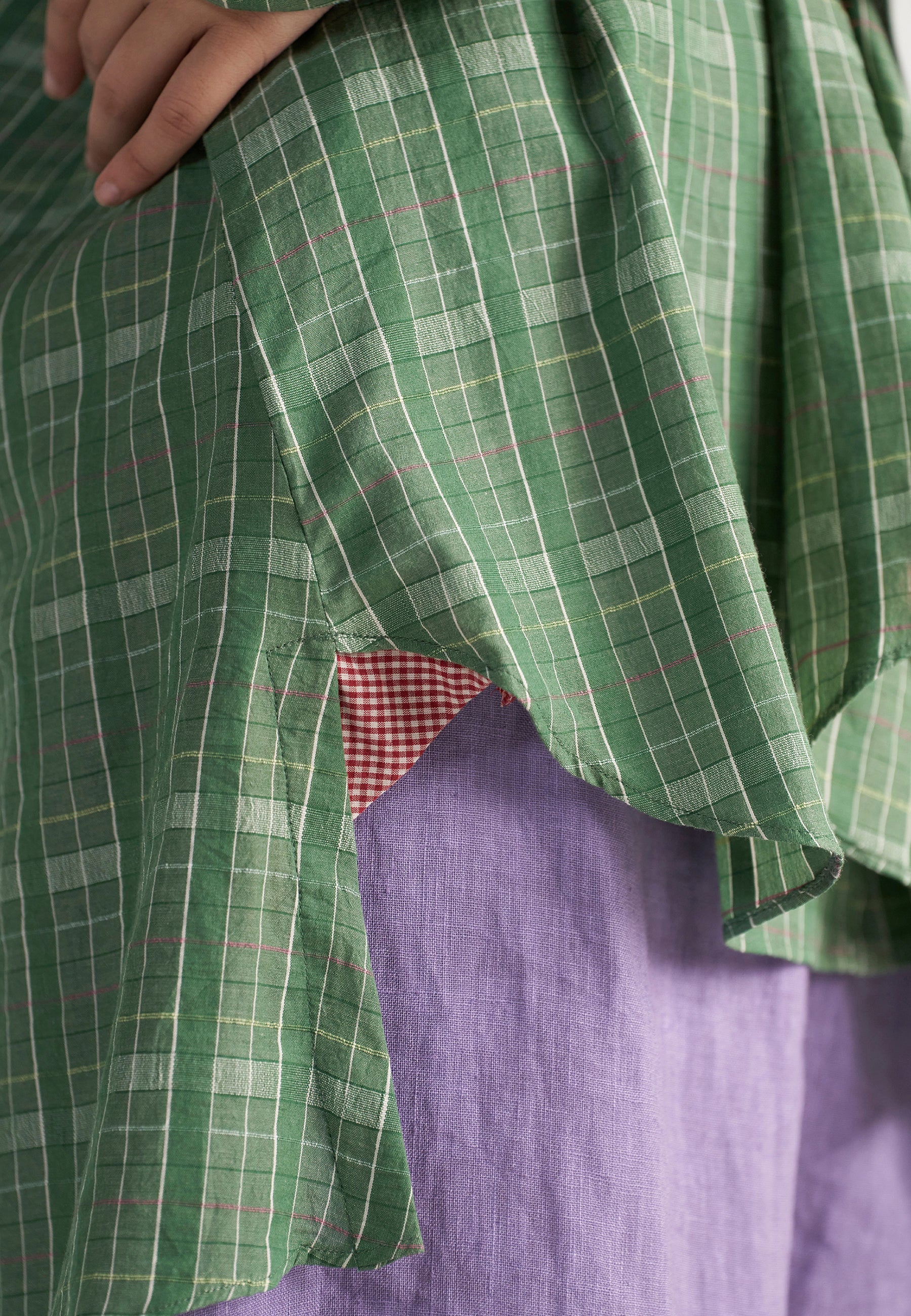 Checkmate Green Checkered Shirt TOPS IKKIVI