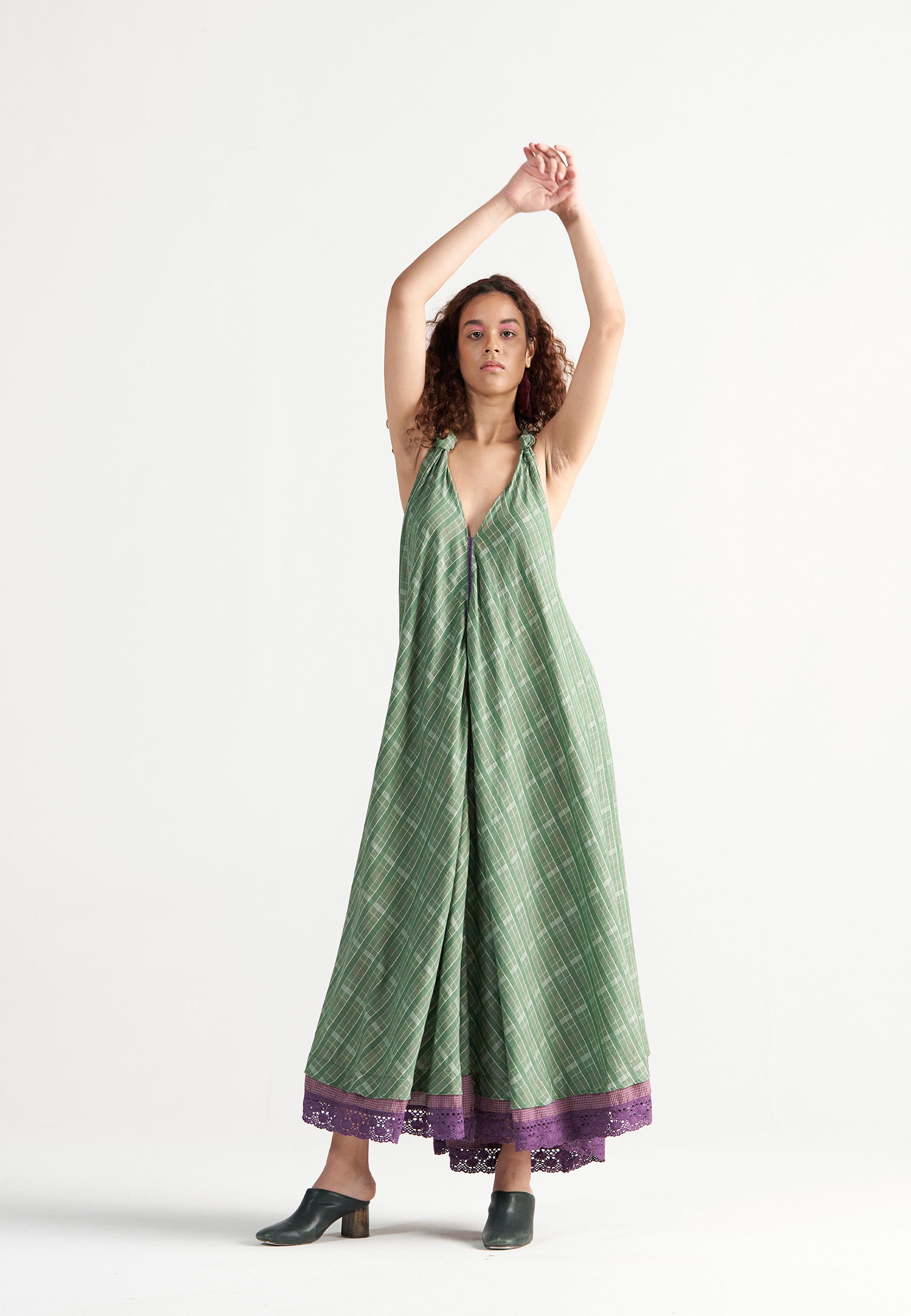 Madeleine Green Garden Maxi Dress DRESSES IKKIVI