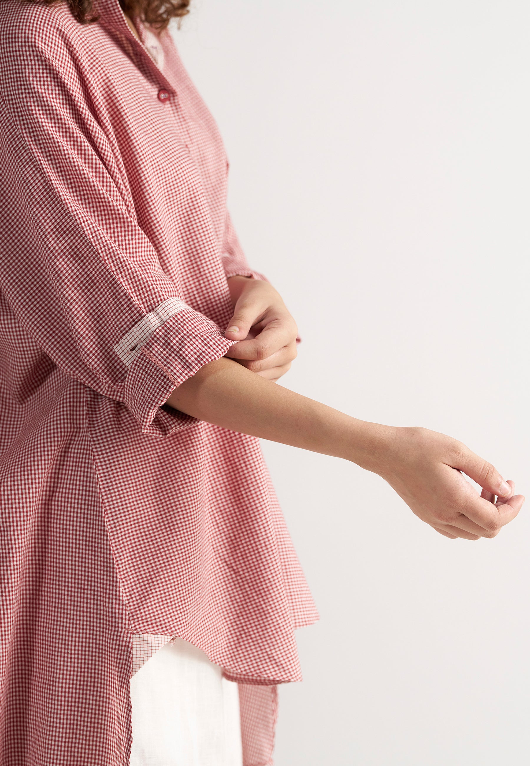 Checkmate Retro Red Checkered Shirt TOPS IKKIVI