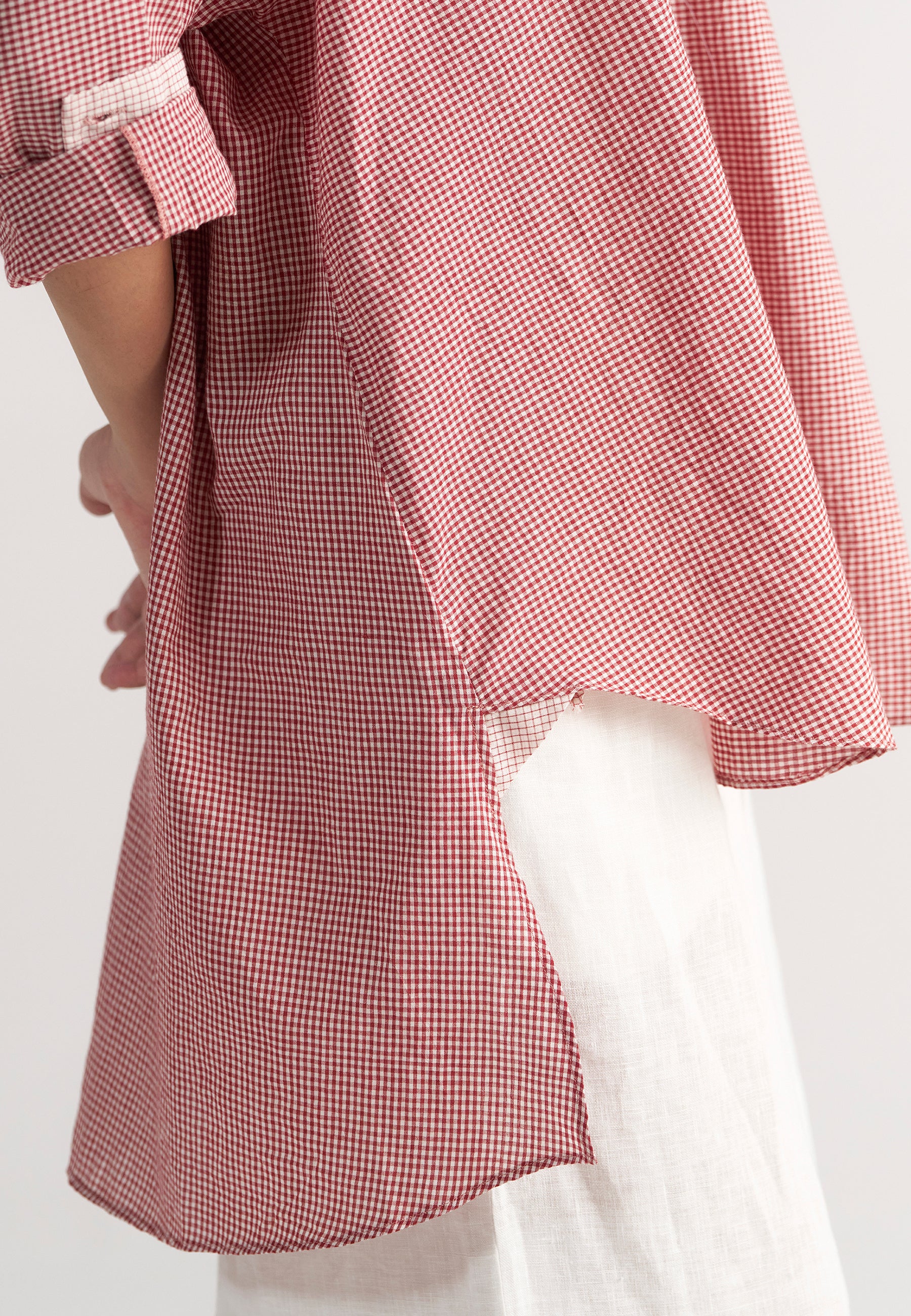 Checkmate Retro Red Checkered Shirt TOPS IKKIVI
