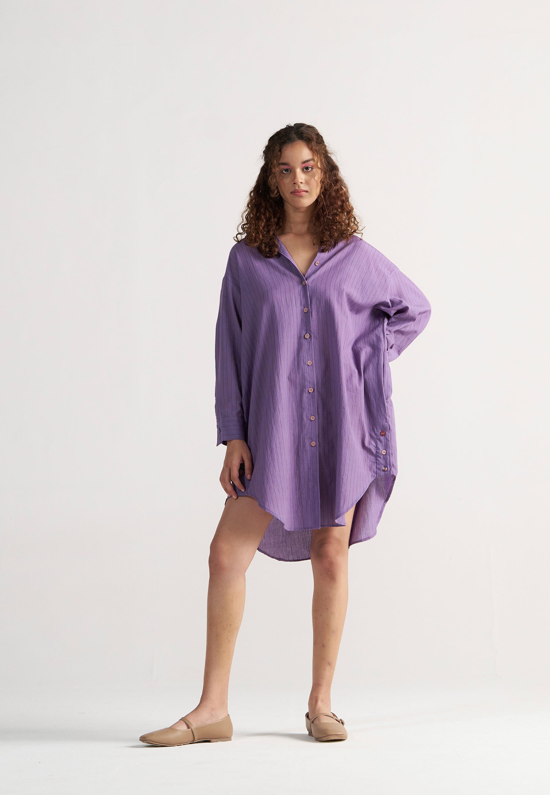 Sunday Classic Plum Page Shirt TOPS IKKIVI