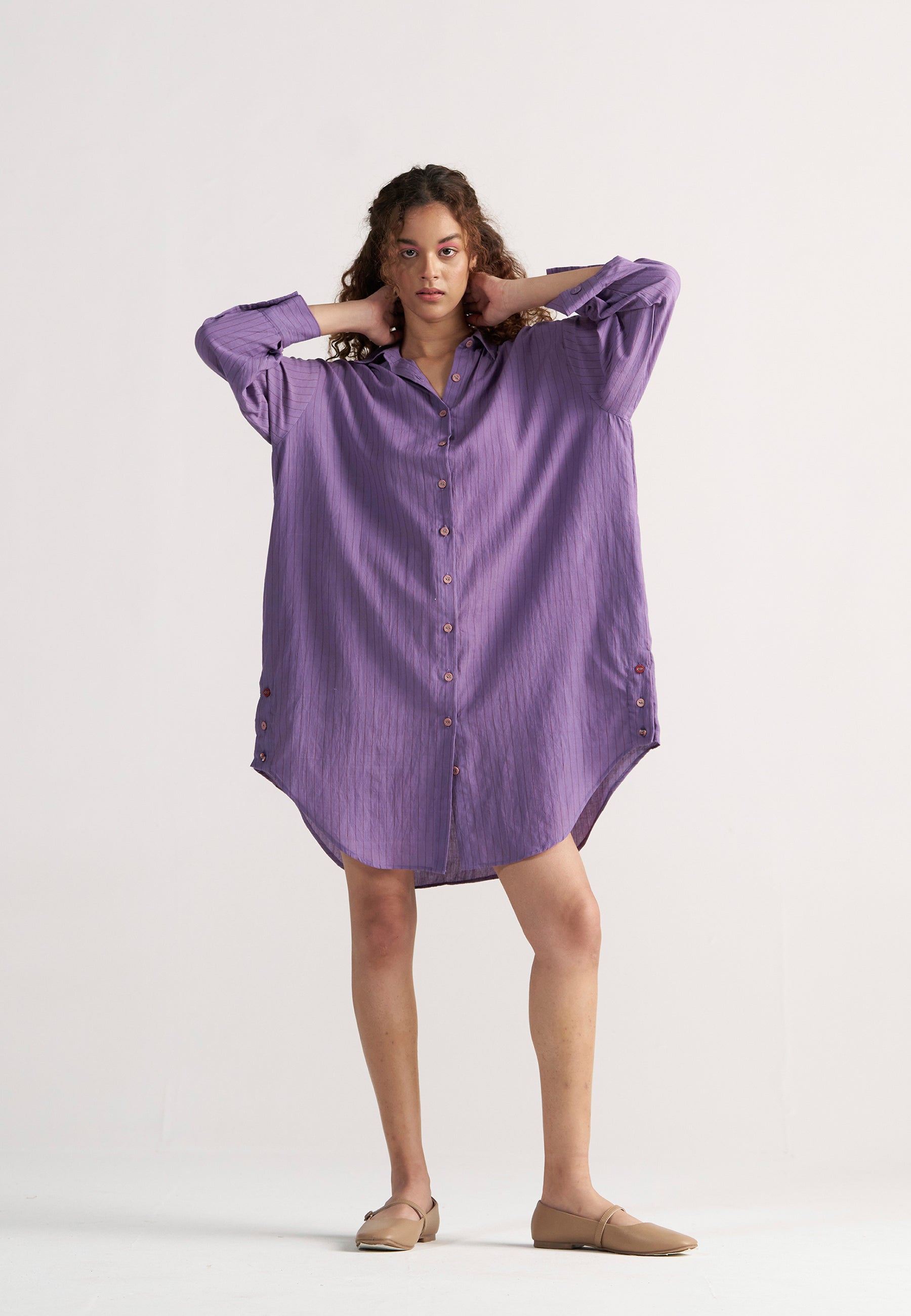 Sunday Classic Plum Page Shirt TOPS IKKIVI