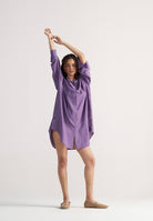 Sunday Classic Plum Page Shirt TOPS IKKIVI