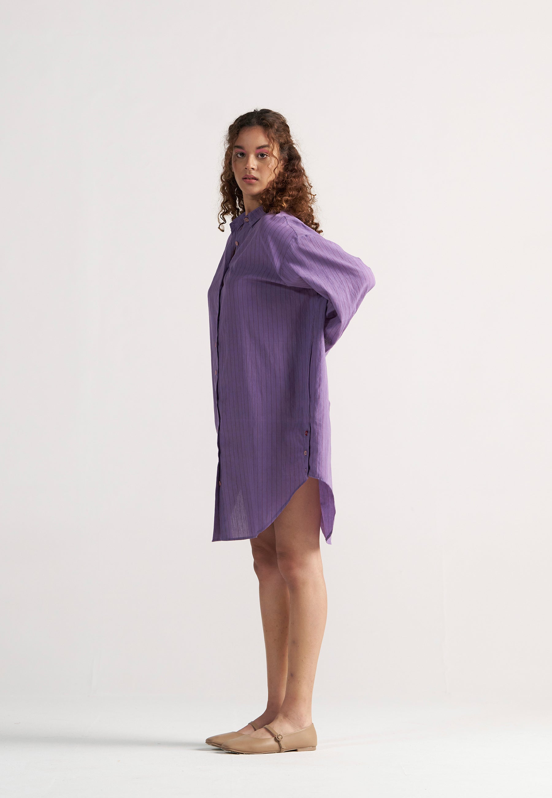 Sunday Classic Plum Page Shirt TOPS IKKIVI