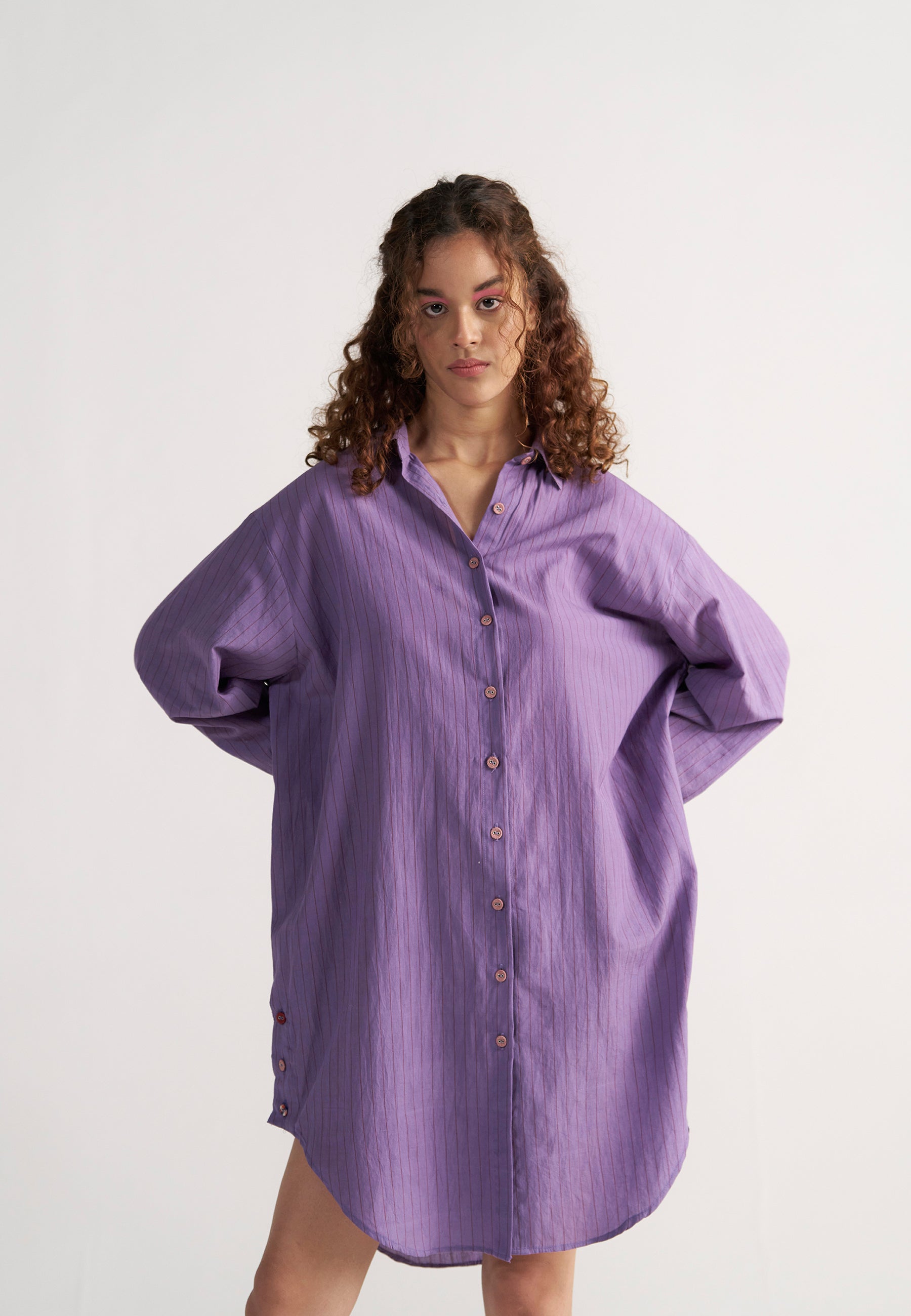 Sunday Classic Plum Page Shirt TOPS IKKIVI