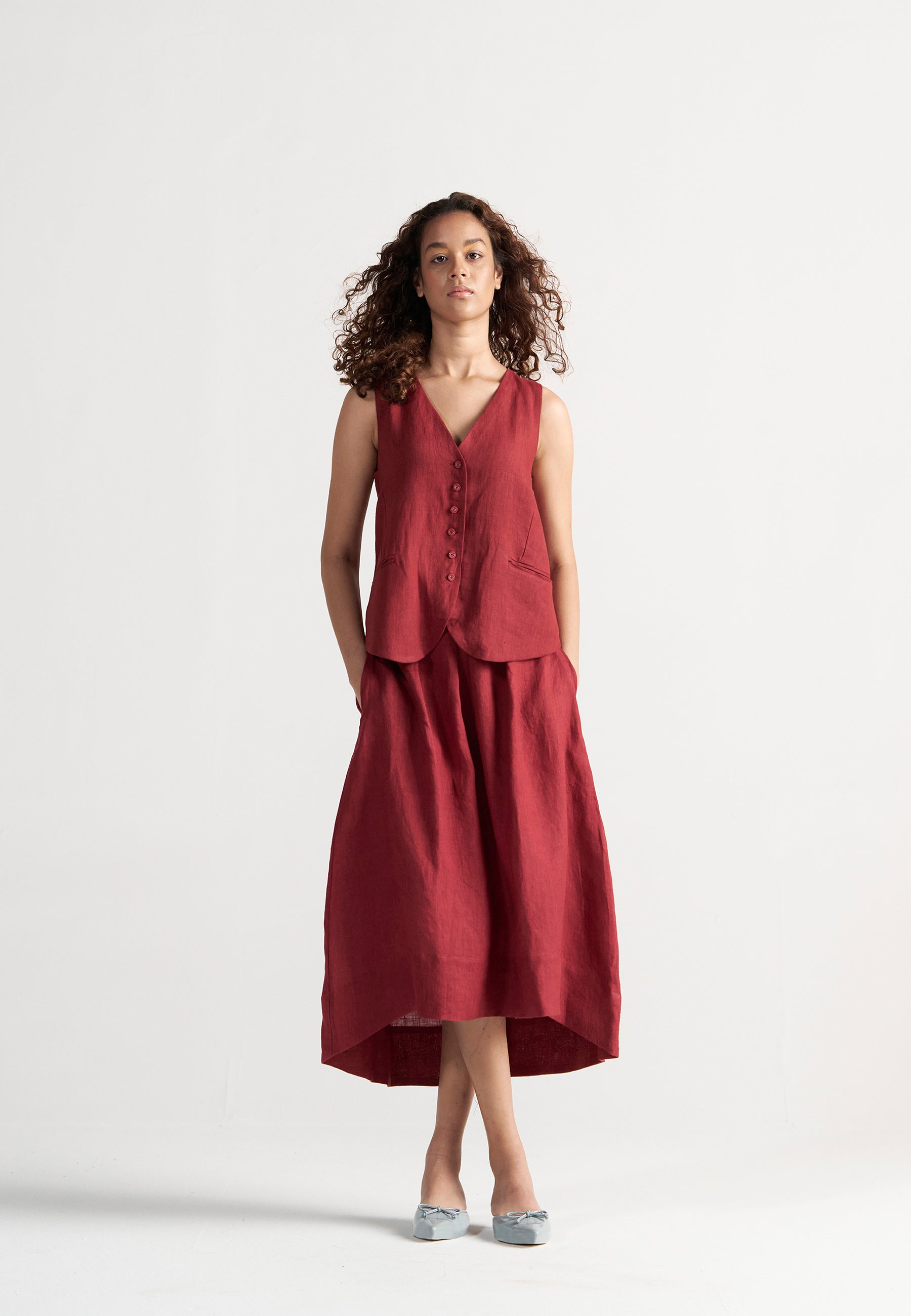 Afternoon Affair Crimson Co-ord Set SETS IKKIVI