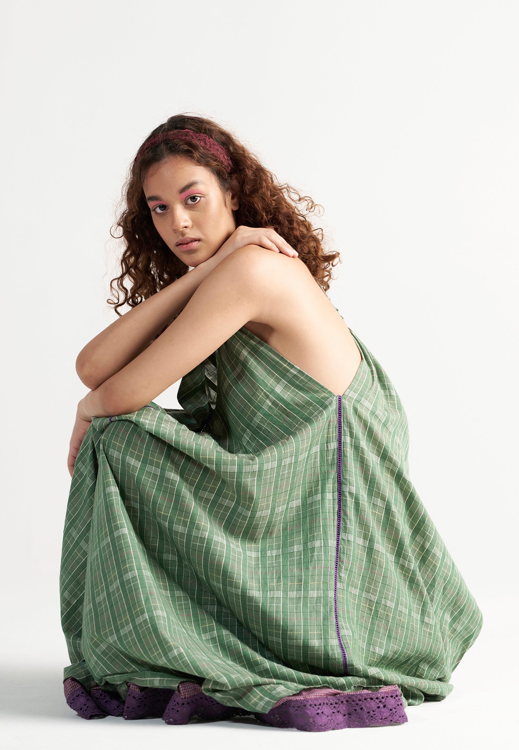 Madeleine Green Garden Maxi Dress DRESSES IKKIVI