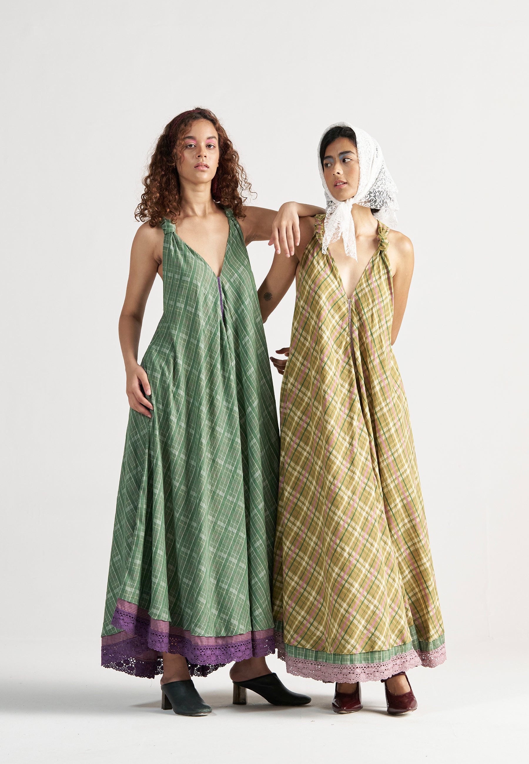 Madeleine Green Garden Maxi Dress DRESSES IKKIVI