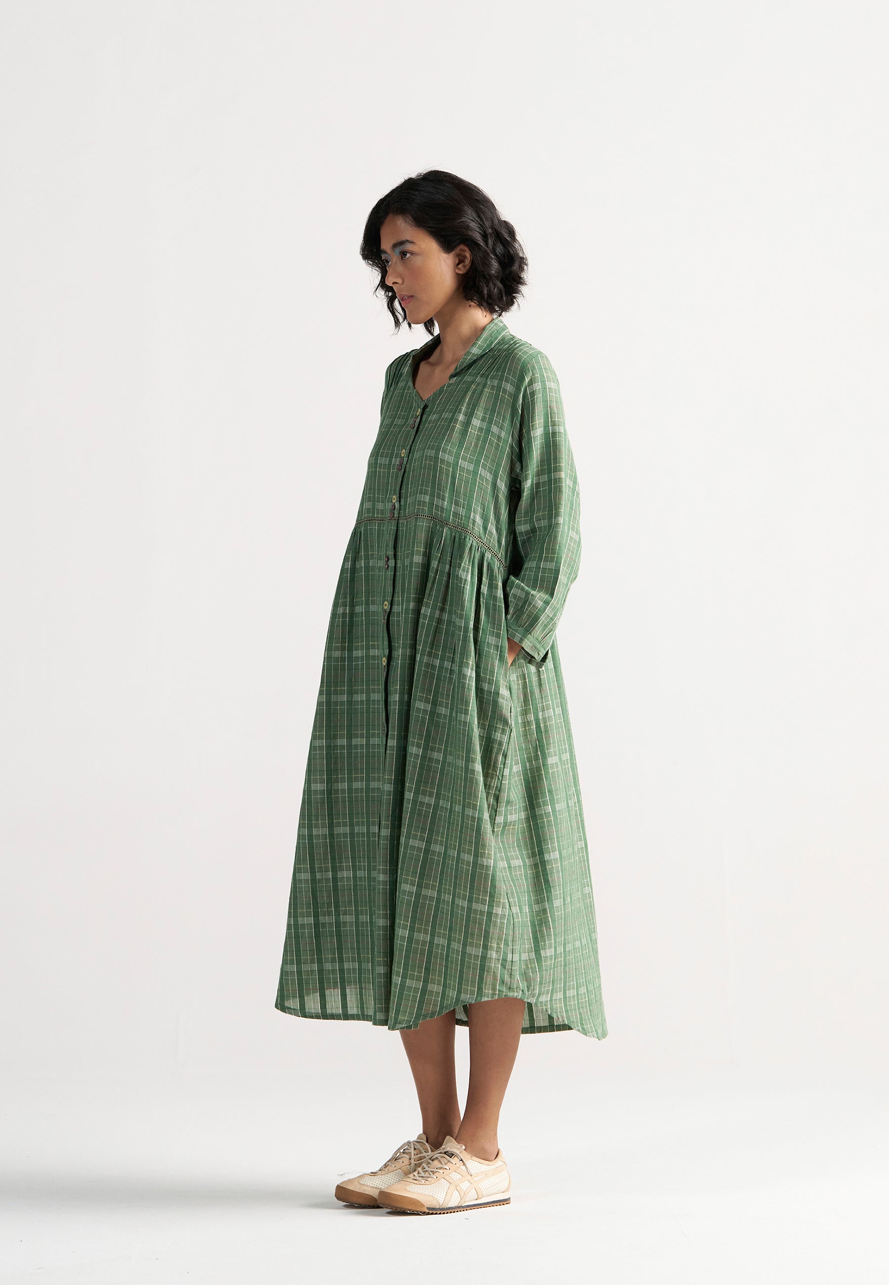 Table For Two Garden Green Dress DRESSES IKKIVI