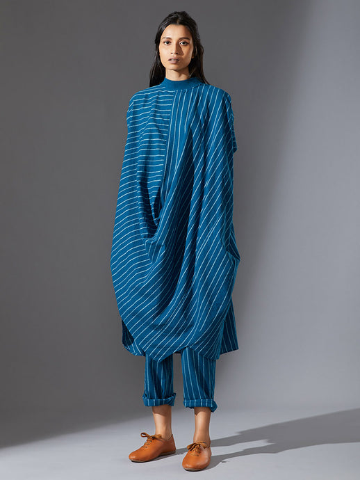 Ribbed Collar Cowl Tunic Set SETS Mati