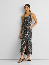 Load image into Gallery viewer, Midi Black Floral Slip Dress DRESSES Reistor   
