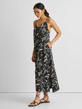 Load image into Gallery viewer, Midi Black Floral Slip Dress DRESSES Reistor   
