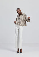 Oversized Cropped Animal Print Shirt TOPS Reistor