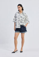Oversized High Low Animal Print Shirt TOPS Reistor