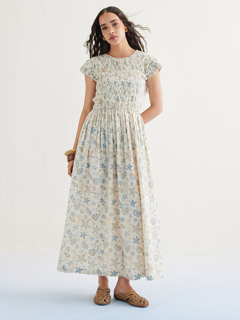 Pearly Ocean Maxi Dress DRESSES SUI