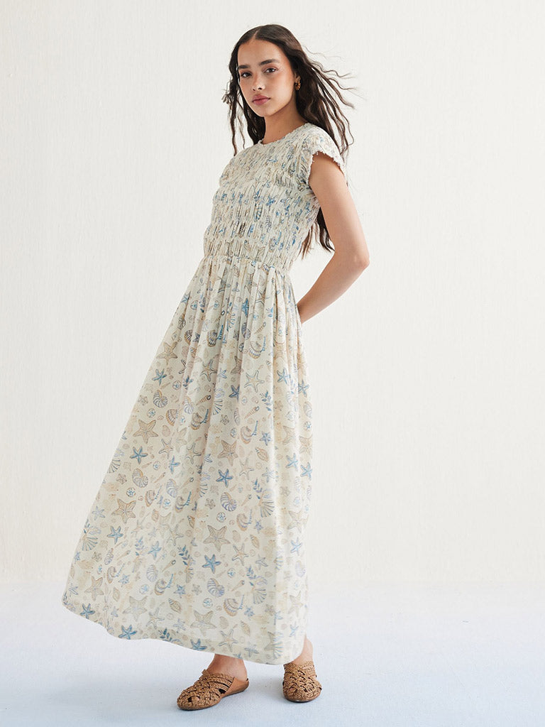 Pearly Ocean Maxi Dress DRESSES SUI