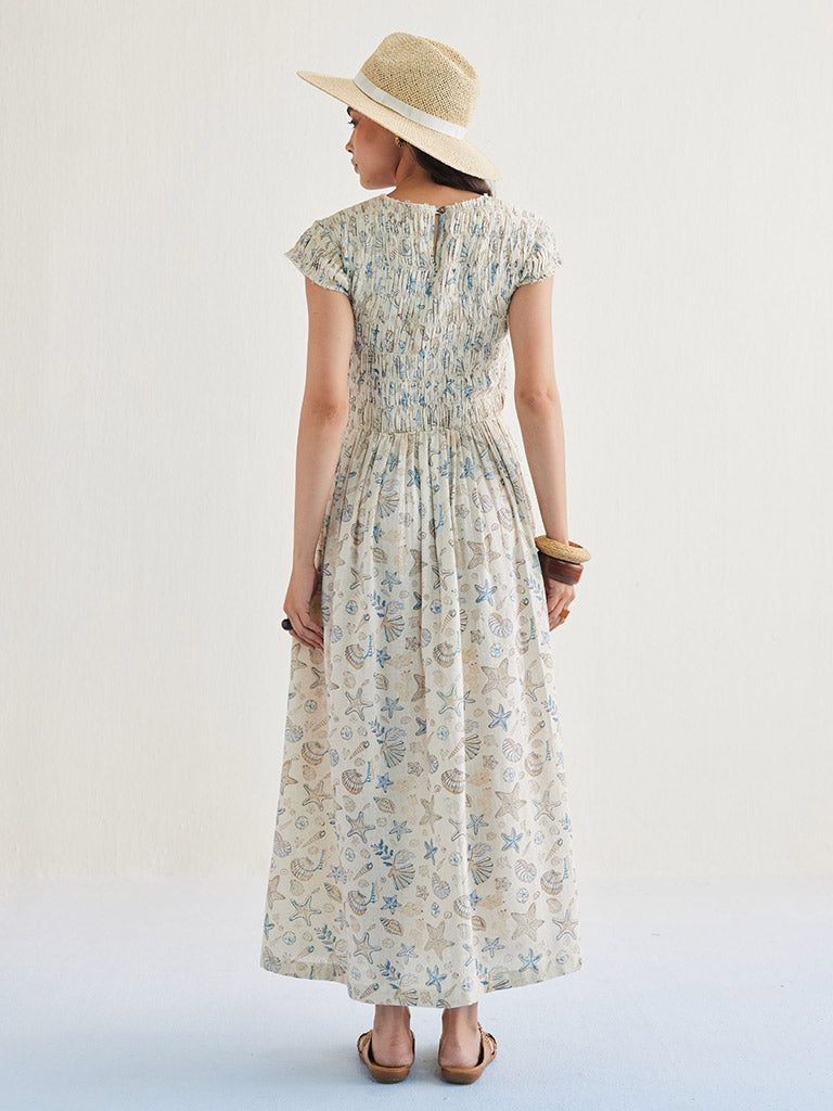 Pearly Ocean Maxi Dress DRESSES SUI
