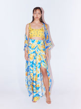 Load image into Gallery viewer, Seashells Blouse &amp; Marigold Draped Skirt Set SETS IKKIVI   
