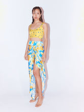 Load image into Gallery viewer, Seashells Blouse &amp; Marigold Draped Skirt Set SETS IKKIVI   
