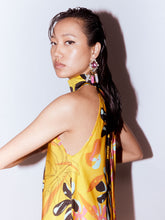 Load image into Gallery viewer, Yellow Dahlia Halter Dress DRESSES IKKIVI   
