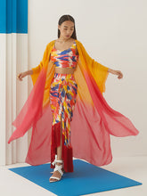Load image into Gallery viewer, Hibiscus Organza Cape JACKETS IKKIVI   
