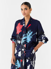 Load image into Gallery viewer, Royal Ikigai Knot Shirt &amp; Pants Co-ord SETS IKKIVI

