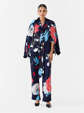 Load image into Gallery viewer, Royal Ikigai Knot Shirt &amp; Pants Co-ord SETS IKKIVI
