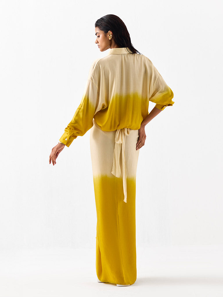 Dawn Draped Shirt Dress DRESSES IKKIVI