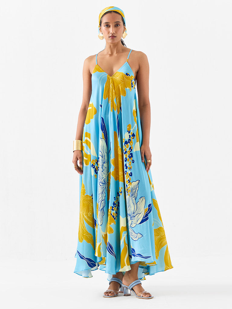 White Rose Strappy Dress DRESSES IKKIVI