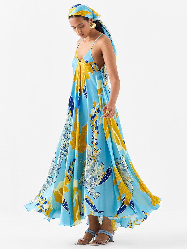 White Rose Strappy Dress DRESSES IKKIVI