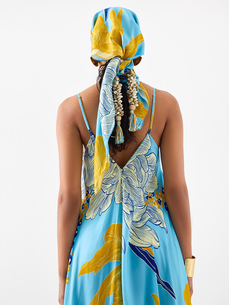 White Rose Strappy Dress DRESSES IKKIVI