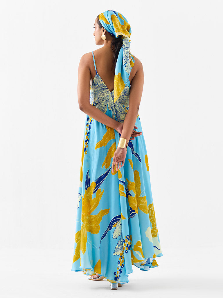 White Rose Strappy Dress DRESSES IKKIVI