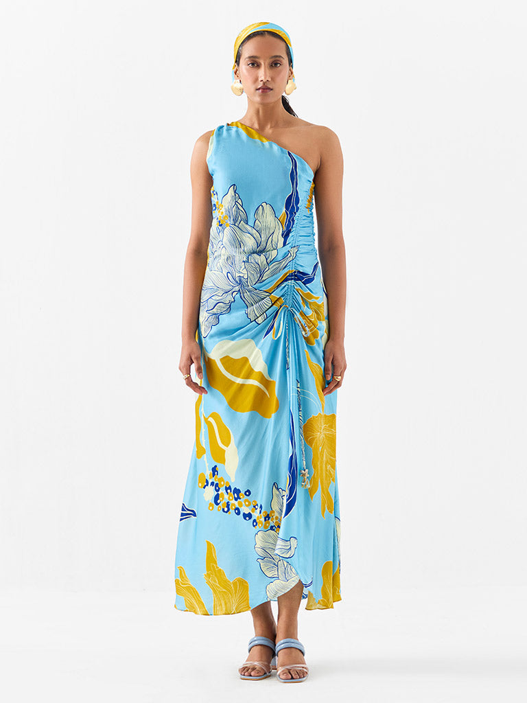 White Rose One Shoulder Dress DRESSES IKKIVI