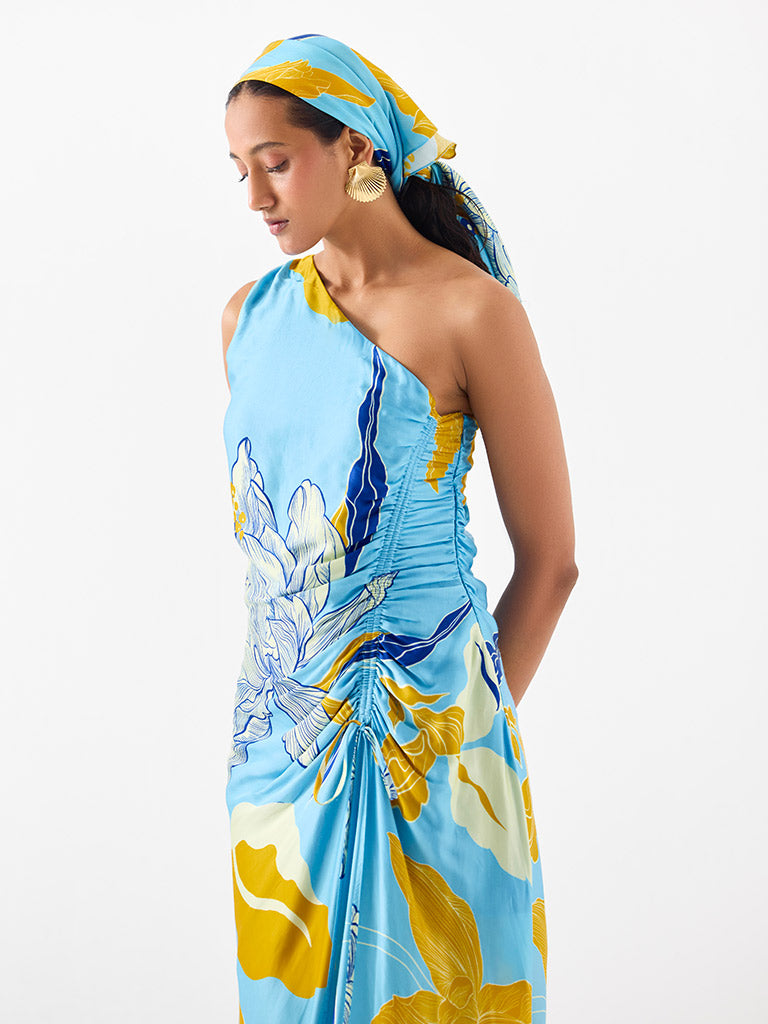 White Rose One Shoulder Dress DRESSES IKKIVI
