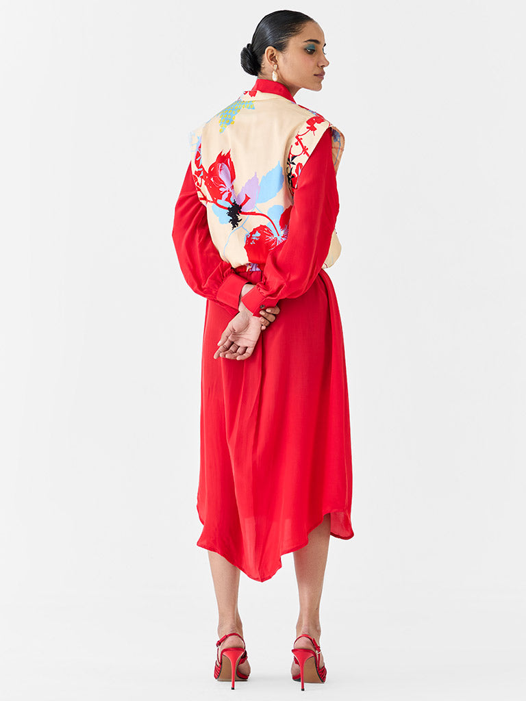 Cream Ikigai Bolero & Shirt Dress Set SETS IKKIVI