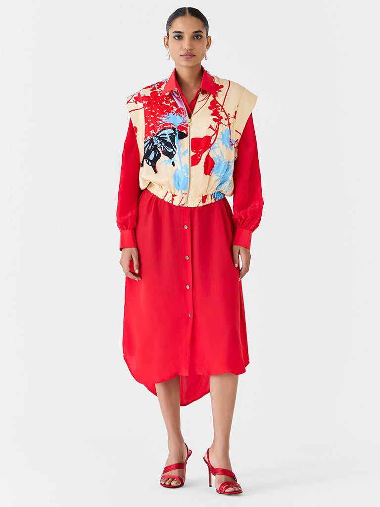 Cream Ikigai Bolero & Shirt Dress Set SETS IKKIVI