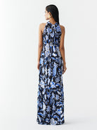 Black Pineapple Halter Dress DRESSES IKKIVI   