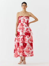 Load image into Gallery viewer, Ruby Chintz Tiered Dress DRESSES IKKIVI   
