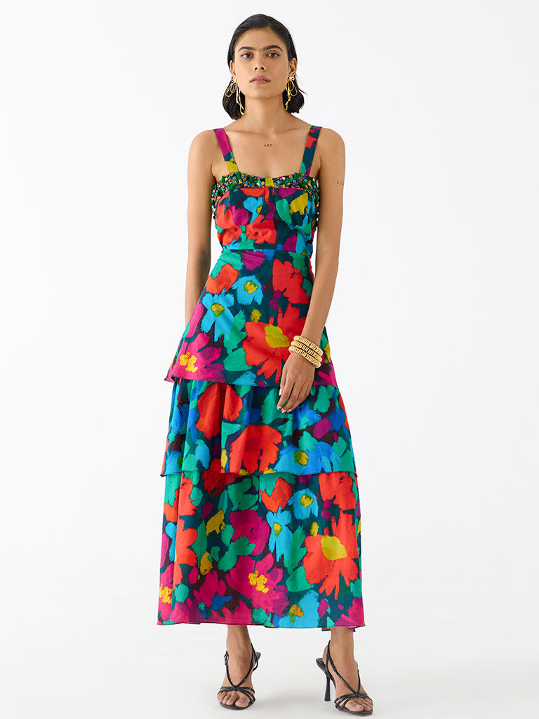 Anima Bustier Tiered Dress DRESSES IKKIVI   