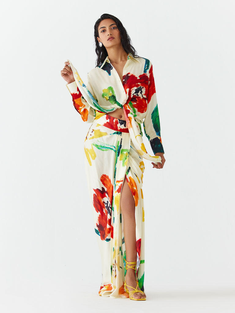 Monet Knot Shirt & Skirt Set SETS IKKIVI   