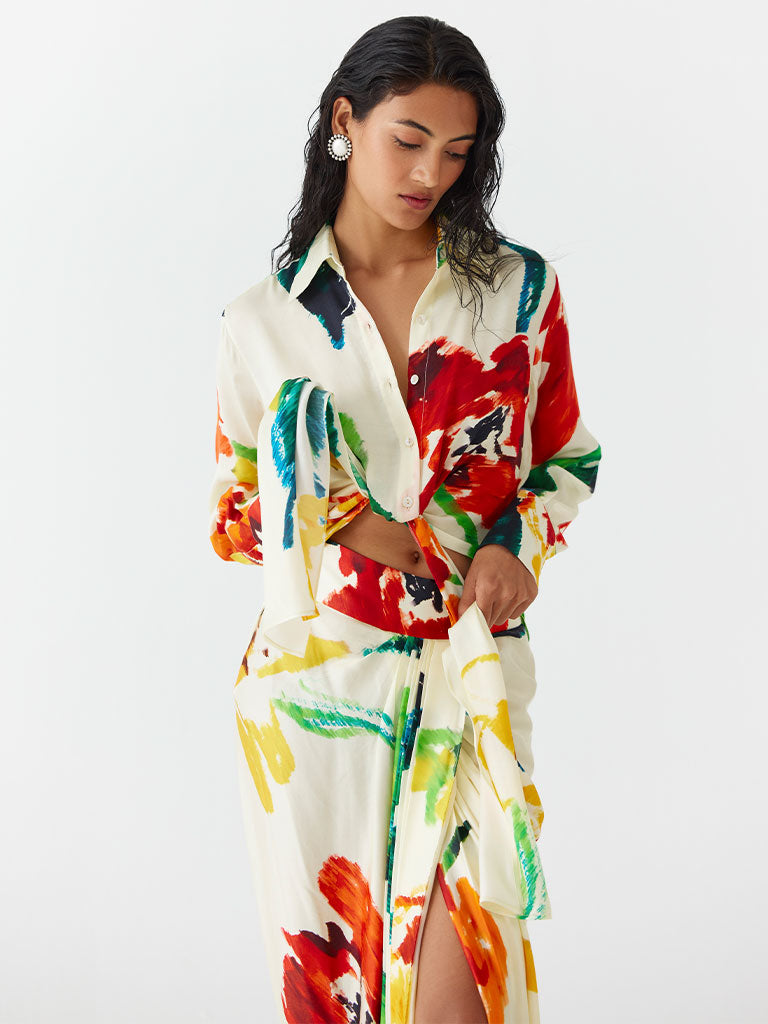 Monet Knot Shirt & Skirt Set SETS IKKIVI   