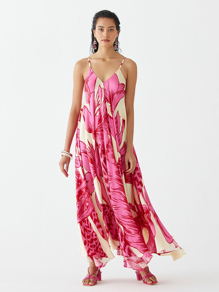 Pink Aphrodite Strappy Dress DRESSES IKKIVI   