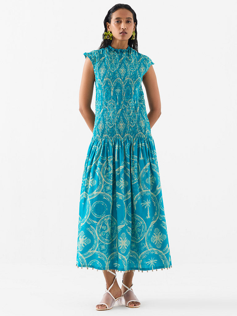 Coconut Palm Ruching Dress DRESSES IKKIVI