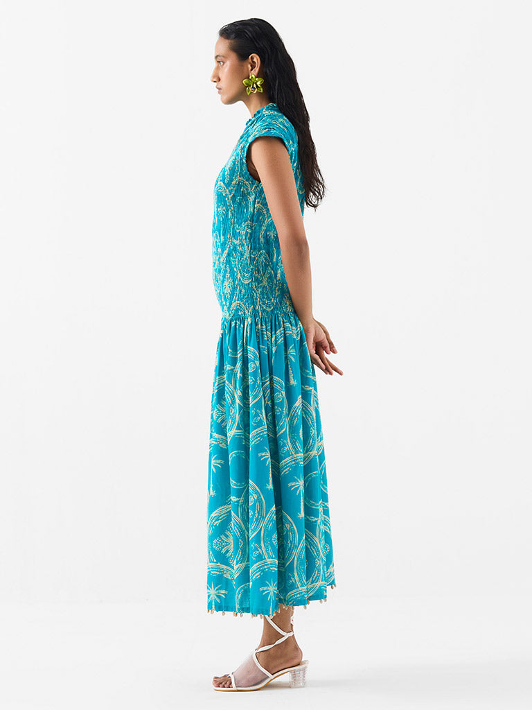 Coconut Palm Ruching Dress DRESSES IKKIVI