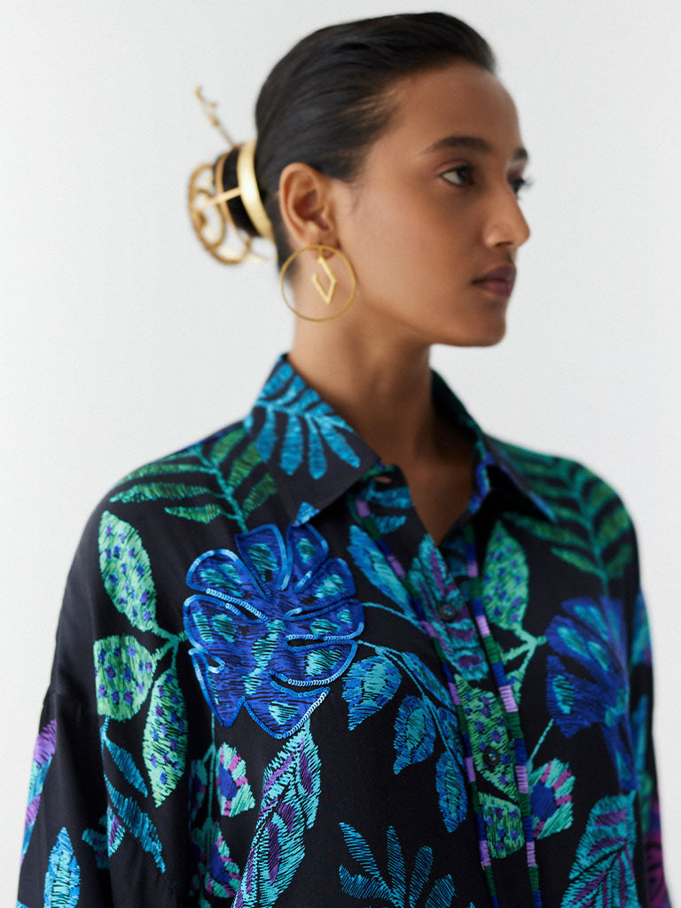 Black Jungle Shirt & Pants Set SETS IKKIVI   