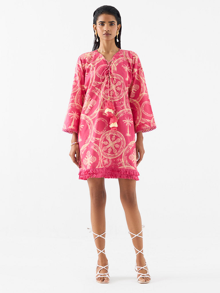 Areca Palm Sleeves Dress DRESSES IKKIVI